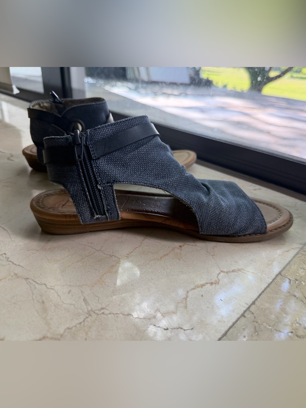 Women’s Open-Toe Sandal in Denim Blue - Lightweight Casual